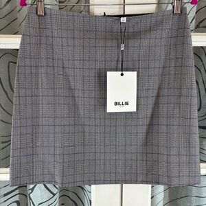 Billie 6 Eva Kensington Skirt NWT Black White Houndstooth